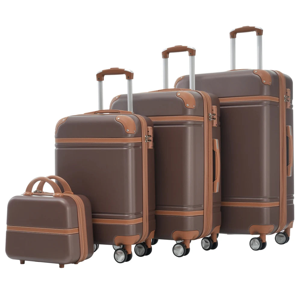 Expandable Hardside Luggage Set 4 Piece Spinner With TSA Lock