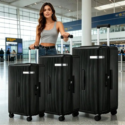 Lightweight Luggage 3 Piece Set With Anti Theft Lock