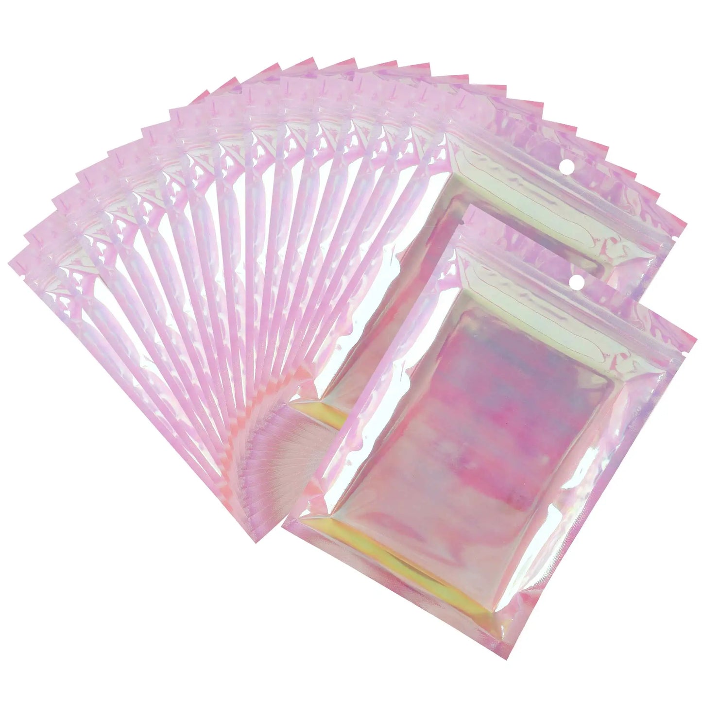 VoluPack Eco Friendly Clear Mylar Bags Holographic Reusable Pouches