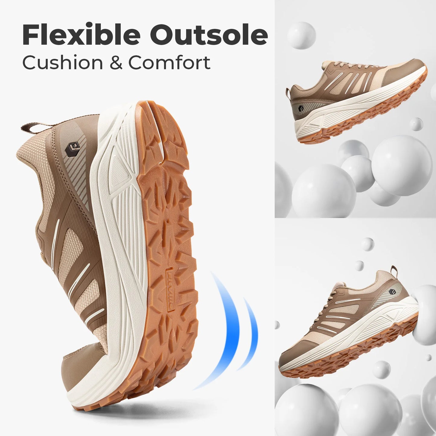 Fittington Trail Running Shoes Men Non Slip Wide Toe