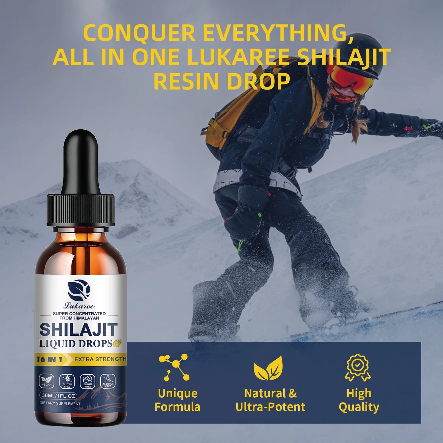 Beworths Shilajit Drops With 85 Minerals And Fulvic Acid