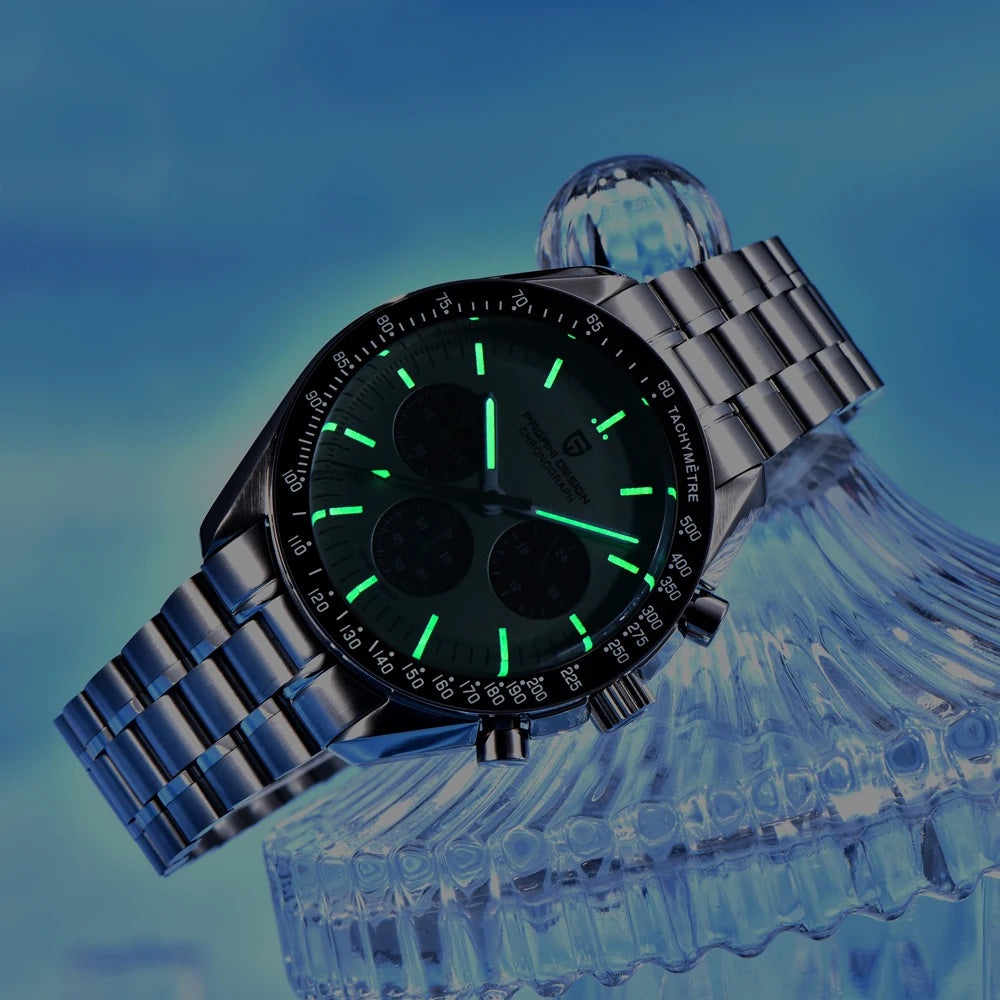 PAGANI DESIGN Luxury Quartz Chronograph Watch for Men with Date