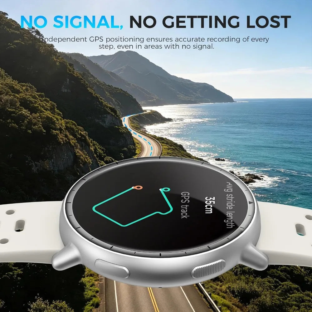 AMOLED GPS Smartwatch Bluetooth Calls Waterproof HR Monitor Android IOS