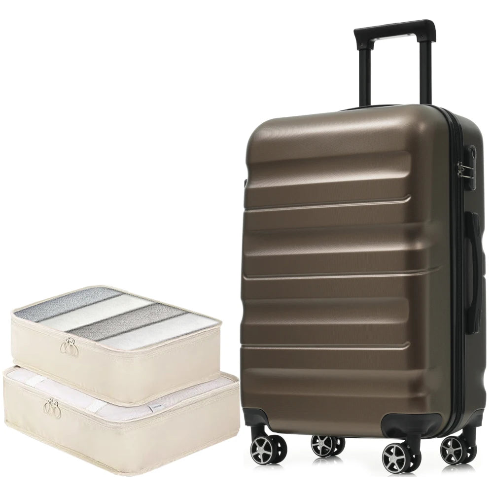 6 Piece ABS Hardshell Luggage Set Dual Spinner Wheels Travel