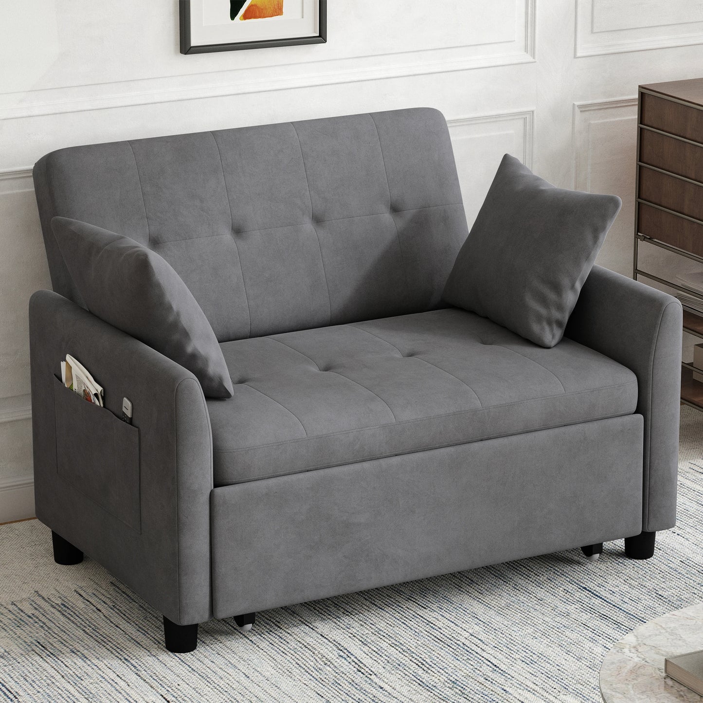 Someet Convertible Sleeper Chair Bed With USB Charging Port