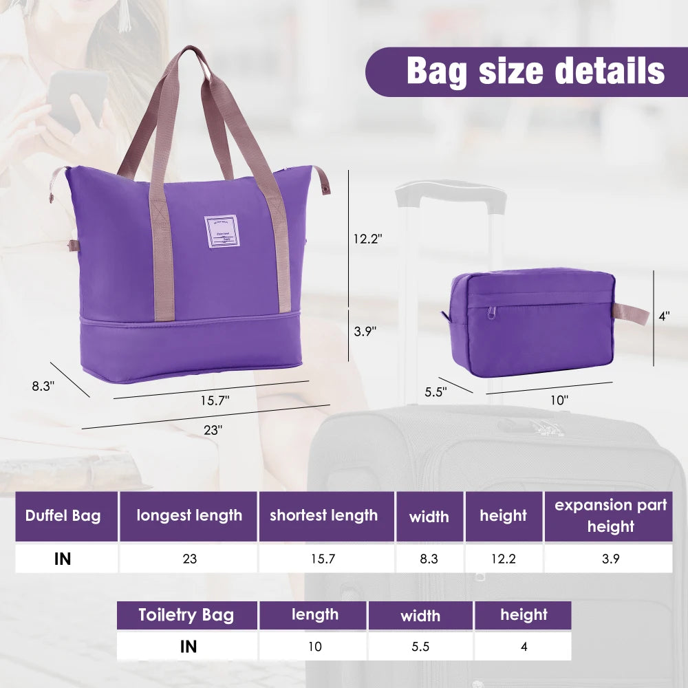 Expandable Soft Shell Luggage Set Polyester With TSA Locks
