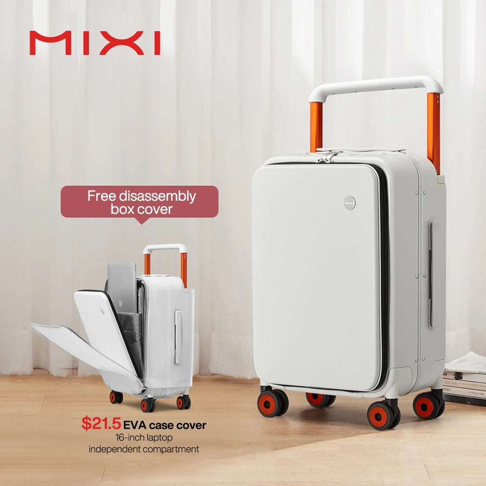 Mixi Carry On Luggage Unisex Wide Handle PC Aluminum Frame