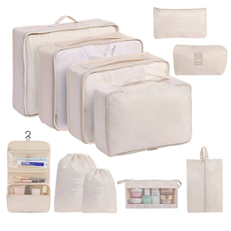 Travel Organizer Packing Cubes Set 7 To 11 Pcs Polyester Bags