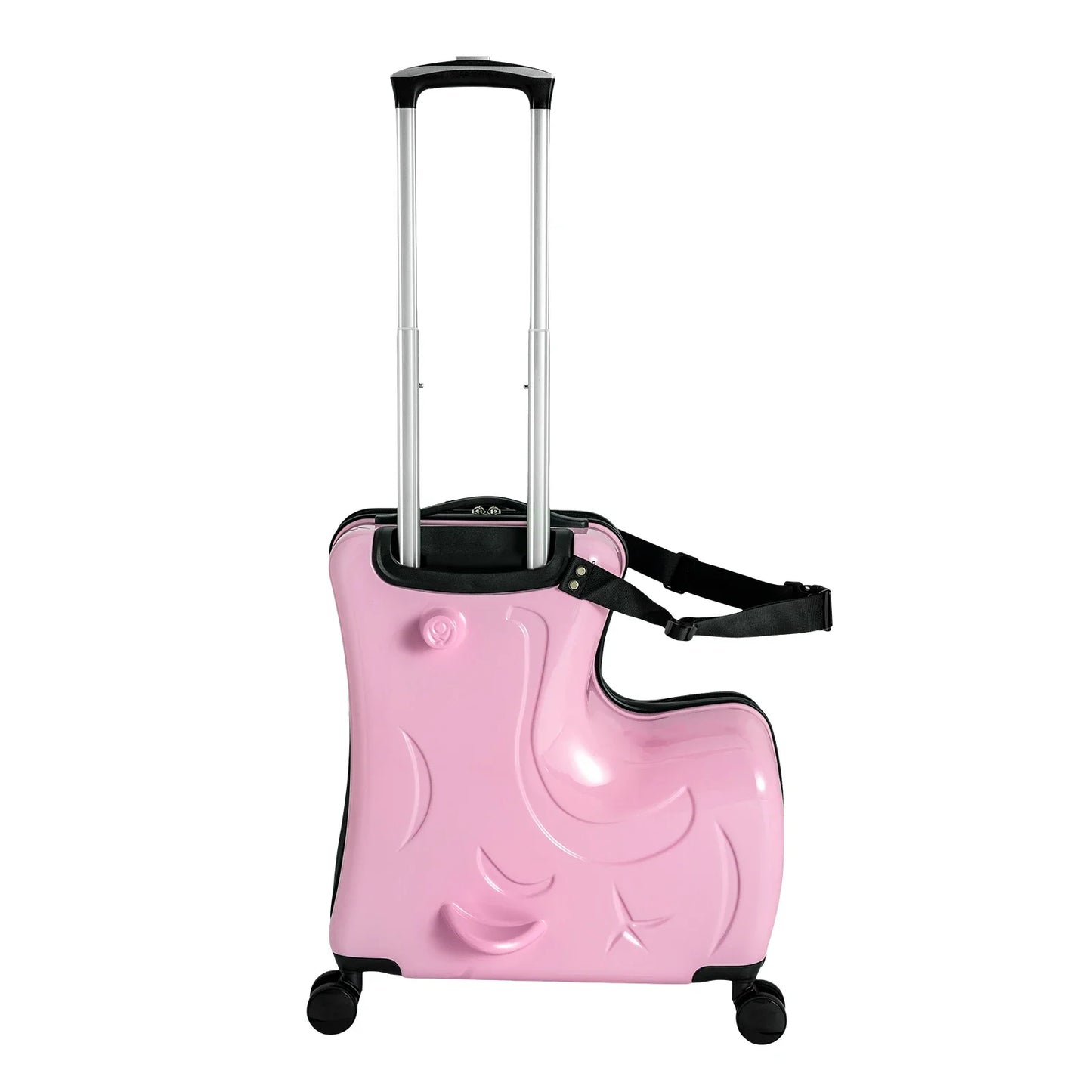 Bymaocar Kids Travel Trolley Luggage Ride On Suitcase With Seat Belt