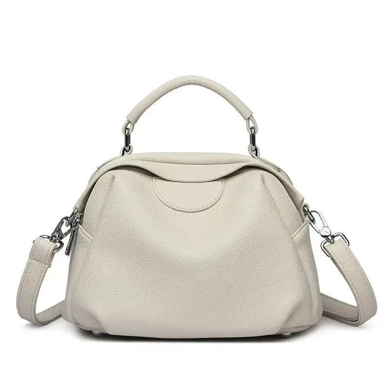 Anti Scratch Structured Women's Handbag With Magnetic Buckle Top Handle