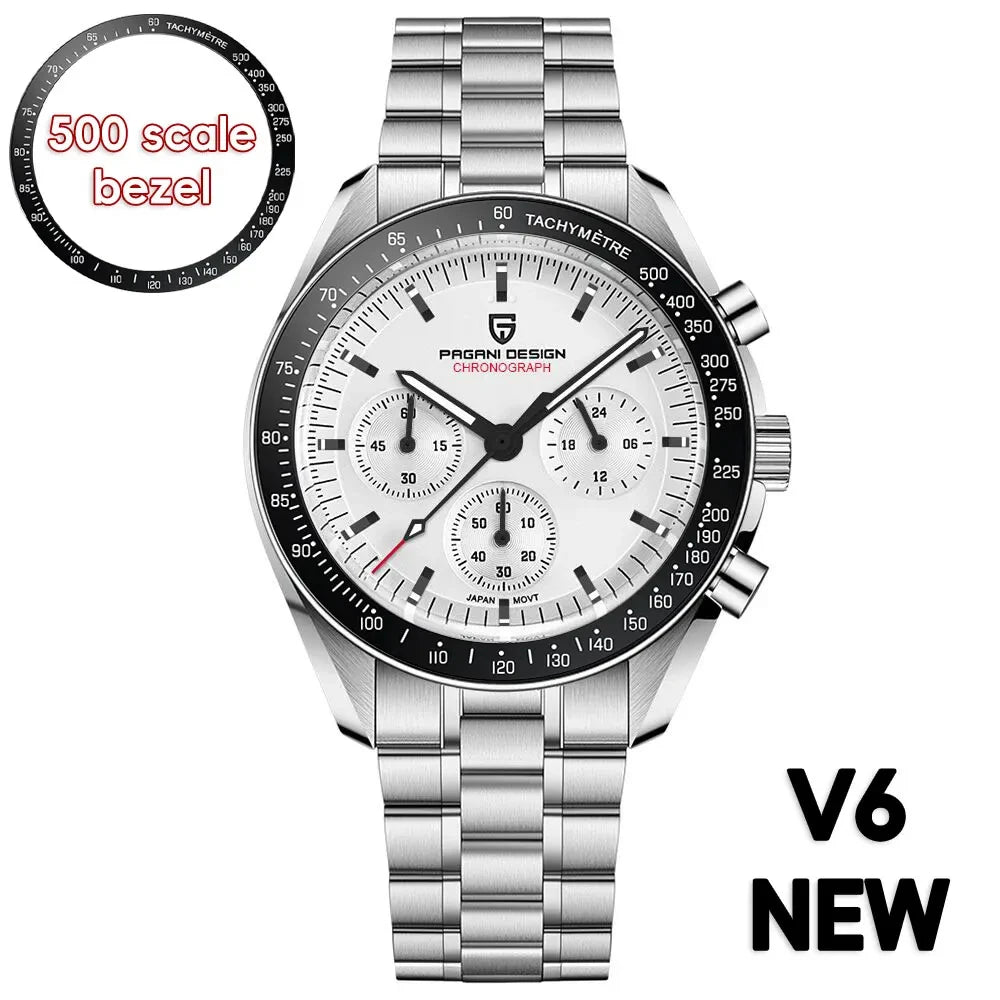 PAGANI DESIGN Luxury Quartz Chronograph Watch for Men with Date