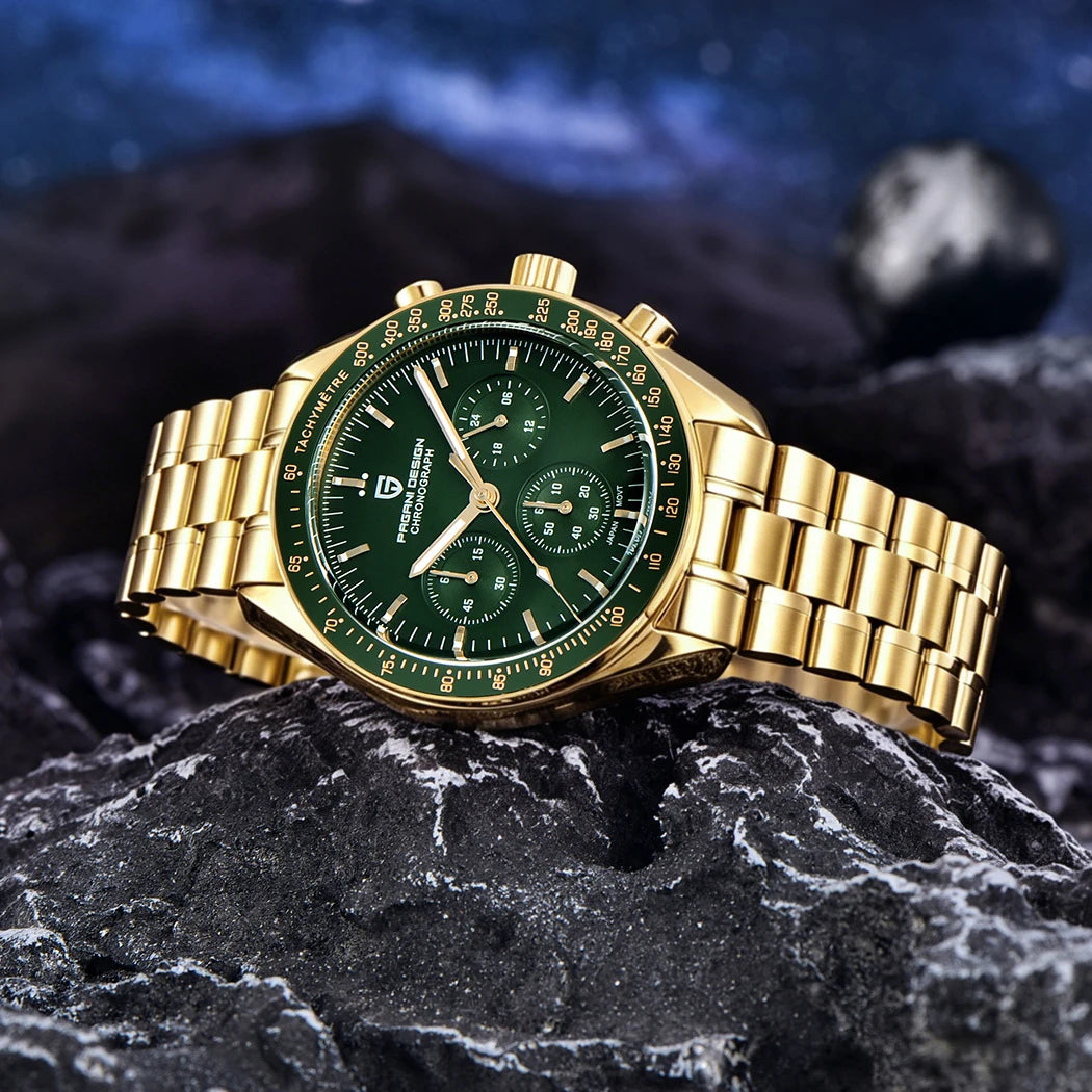 PAGANI DESIGN Luxury Quartz Chronograph Watch for Men with Date