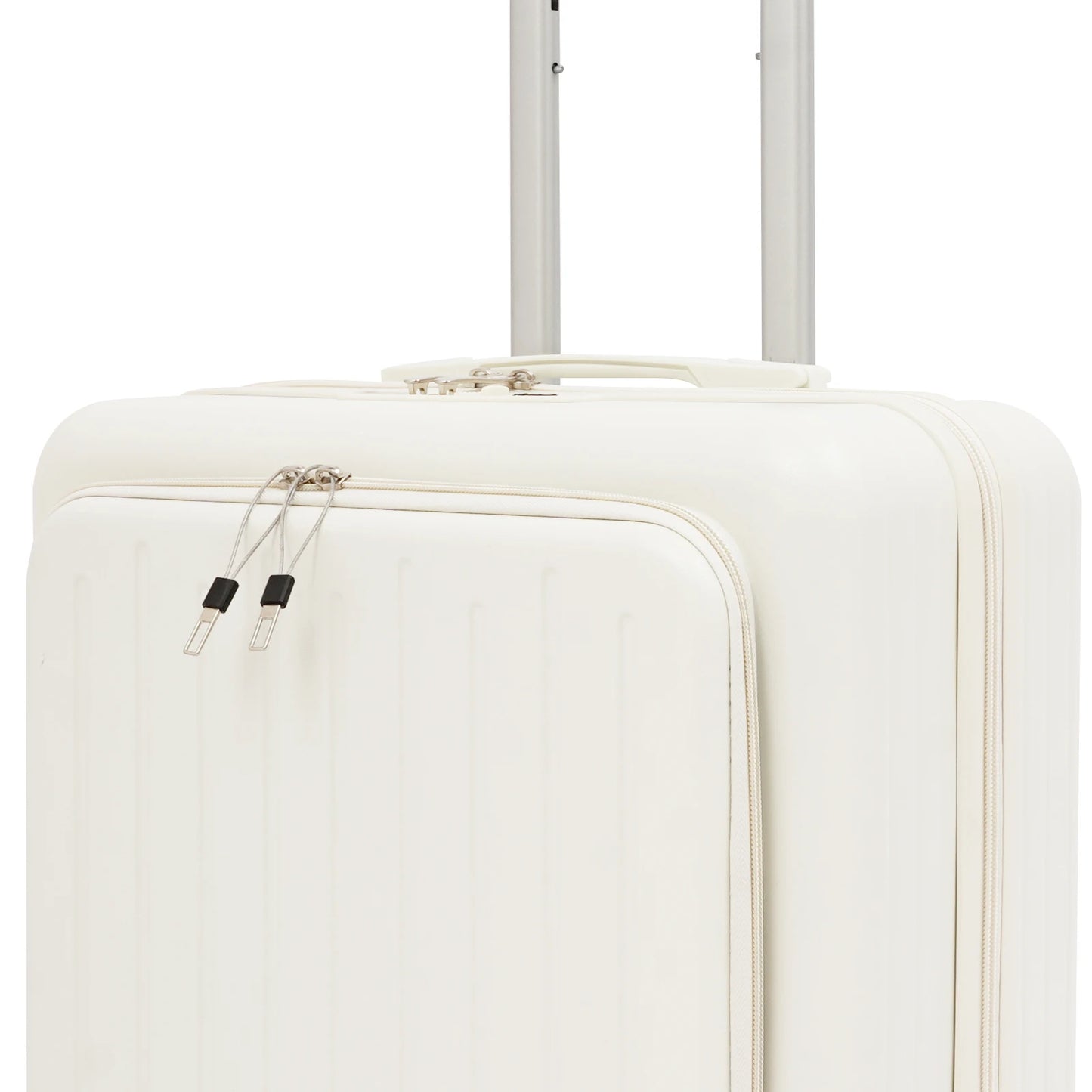 ABS Hardside Luggage With Front Compartment High Capacity Travel Case