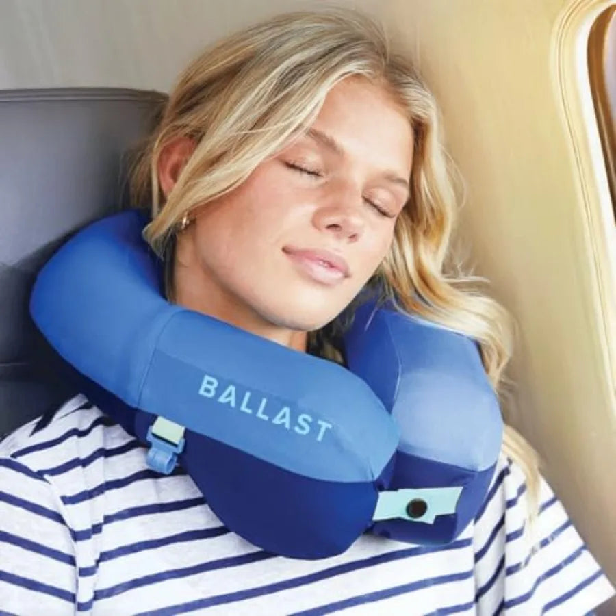 Inflatable Neck Pillow for Travel Airplanes Beach and Pool