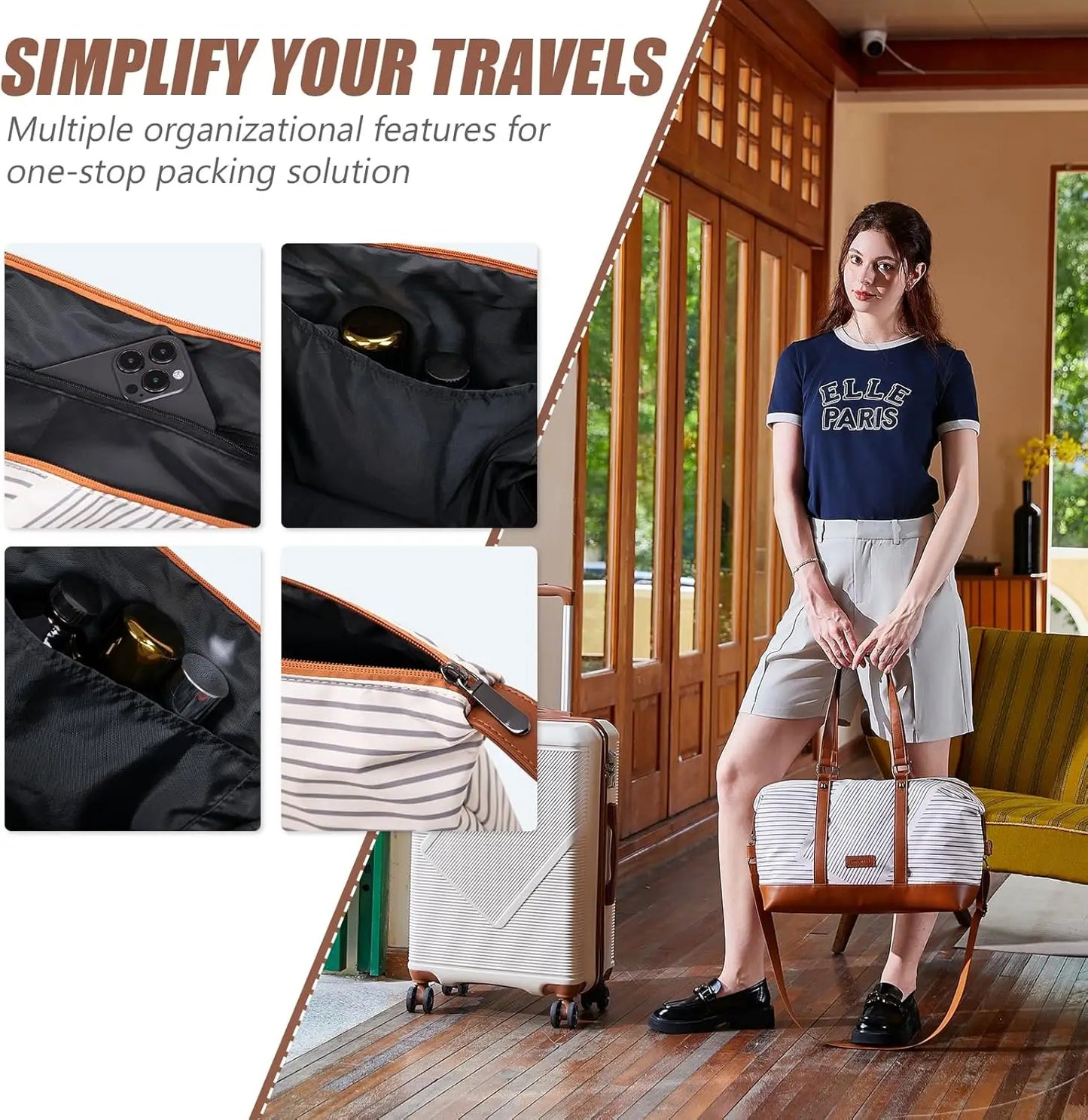 5-Piece ABS Hardside Luggage Set With TSA Lock Spinner Wheels