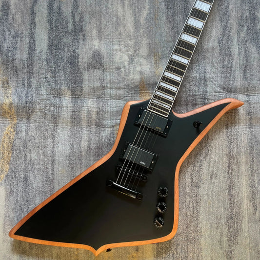 OUCEY Six String Electric Guitar With Wooden Border Design