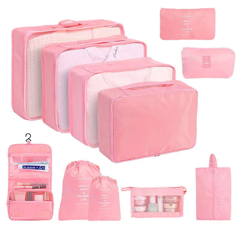 Travel Organizer Packing Cubes Set 7 To 11 Pcs Polyester Bags