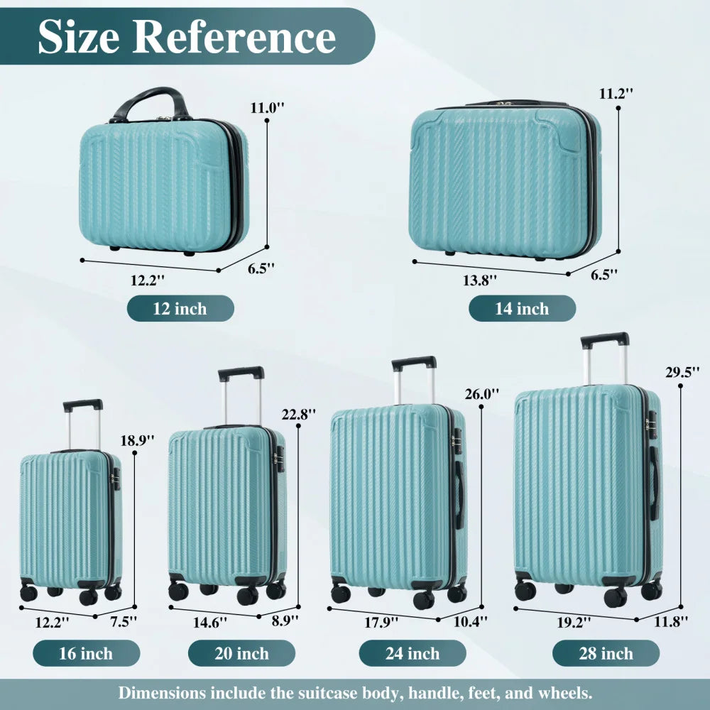 ABS Hardshell Luggage Set With Spinner Wheels And TSA Lock