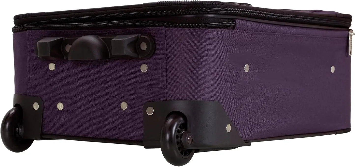 Fashion Softside Luggage Set Expandable Tote And Upright