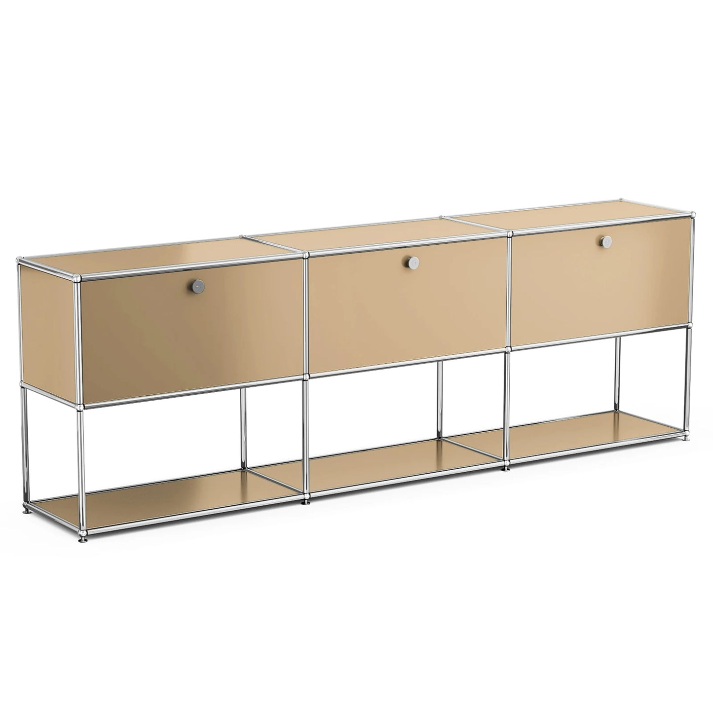 Modular Sideboard Storage Cabinet With Metal Frame
