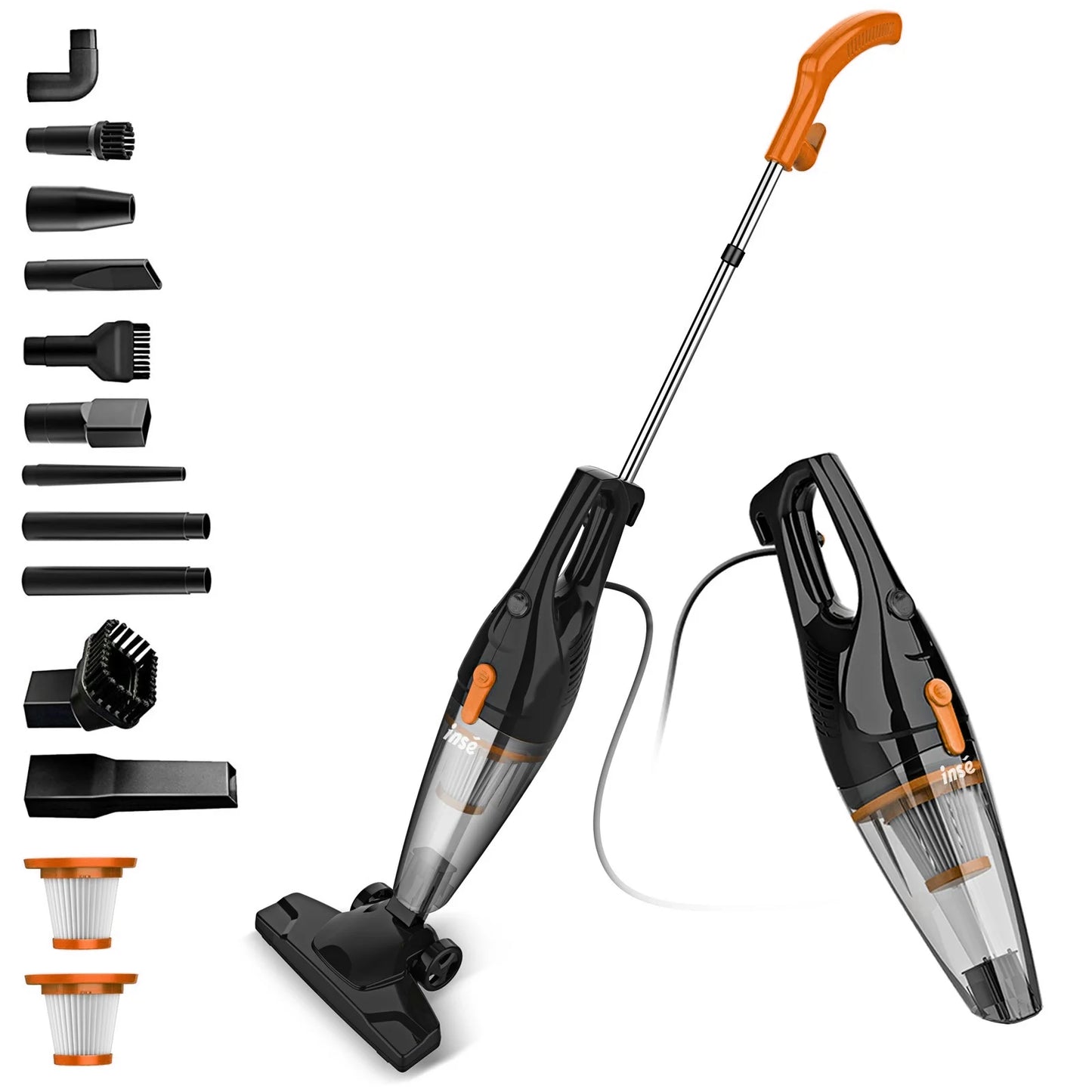 INSE Corded Vacuum Cleaner 600W 3In1 Hard Floor Pet Hair