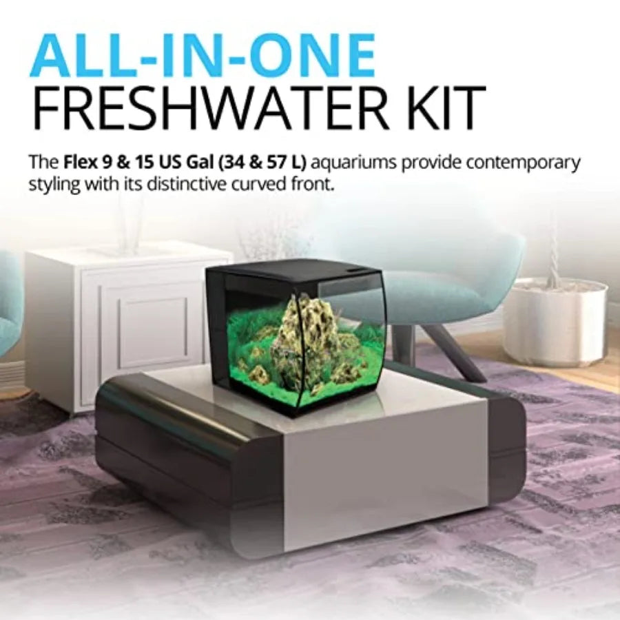 Freshwater Aquarium Kit Home Use Leak Proof Design Easy Assembly