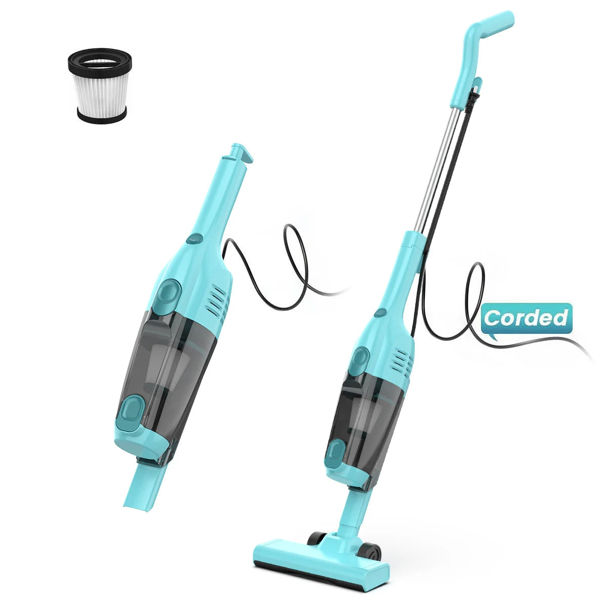 INSE Corded Vacuum Cleaner 600W 3In1 Hard Floor Pet Hair