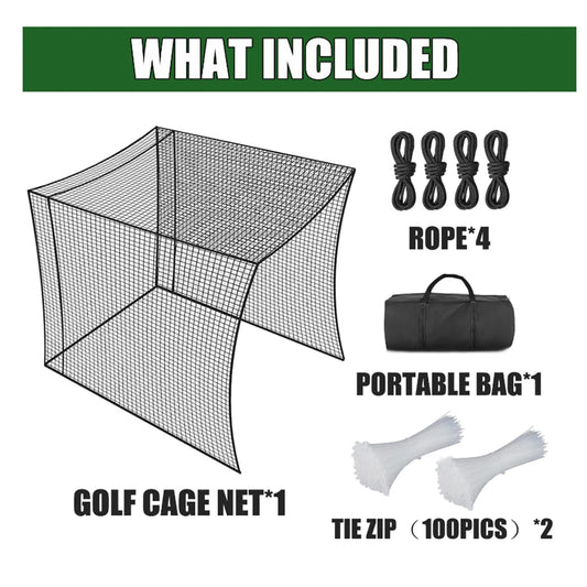 Golf Hitting Net Foldable Portable Batting Cage For Indoor Outdoor Training