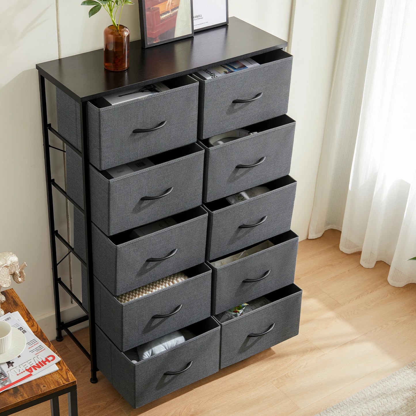 MCQ 10 Drawer Living Room Storage Cabinet Minimalist Dresser