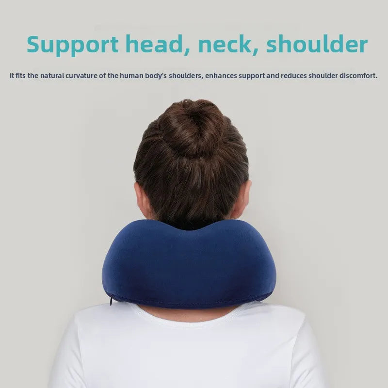 U Shaped Memory Foam Neck Pillow Travel Massage Cushion