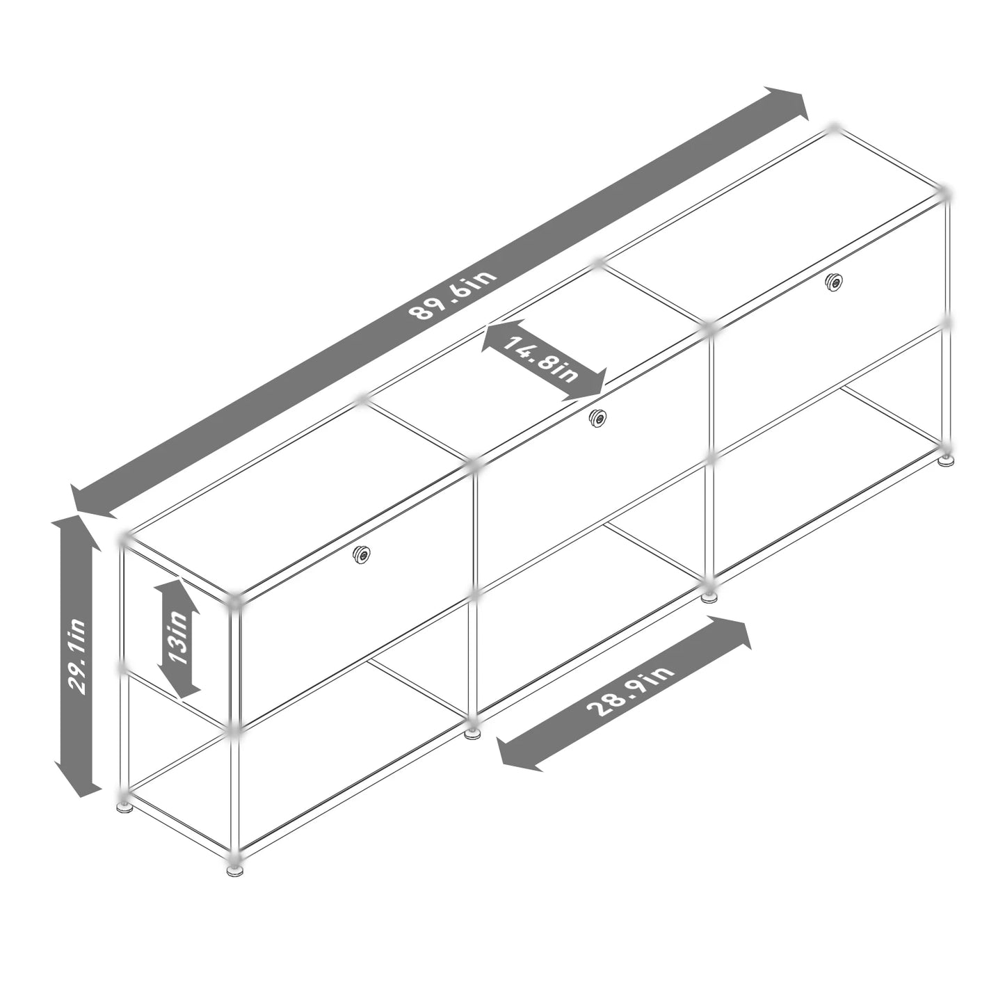 Modern Stainless Steel Storage Cabinet For Living Room TV Stand