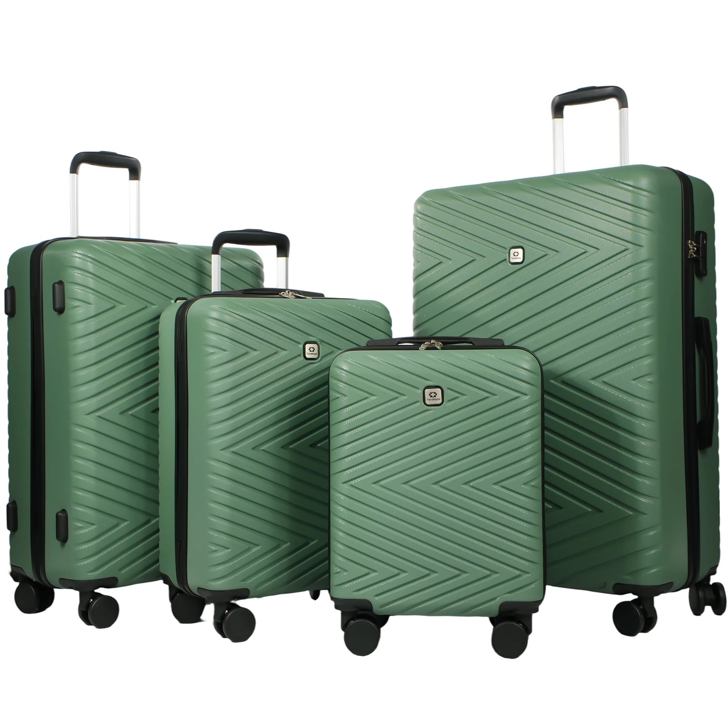 Travelhouse 4 Piece ABS Luggage Set With Spinner Wheels And TSA Lock