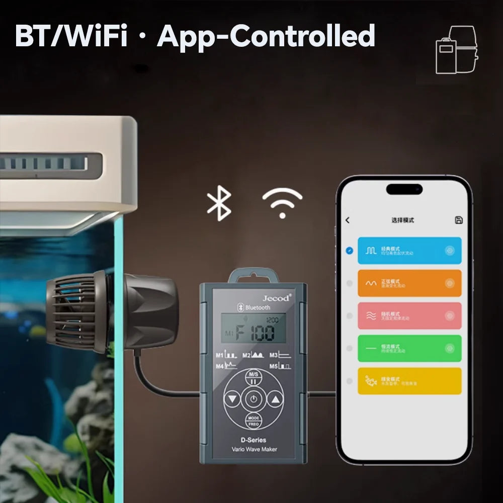 Jebao Jecod DMP-10/20/30/40 Bluetooth App Controlled Cordless Wavemaker Pump