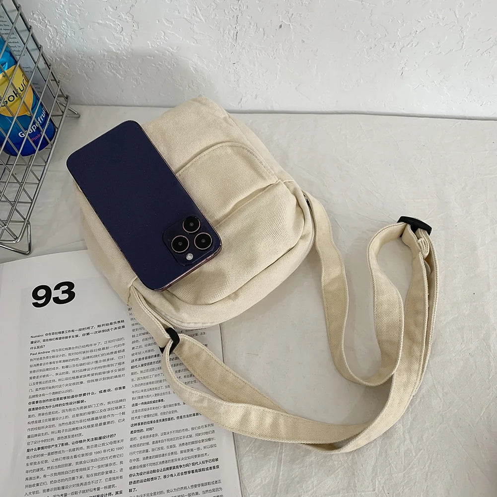Canvas Crossbody Bag For Women Adjustable Strap Satchel Purse Travel