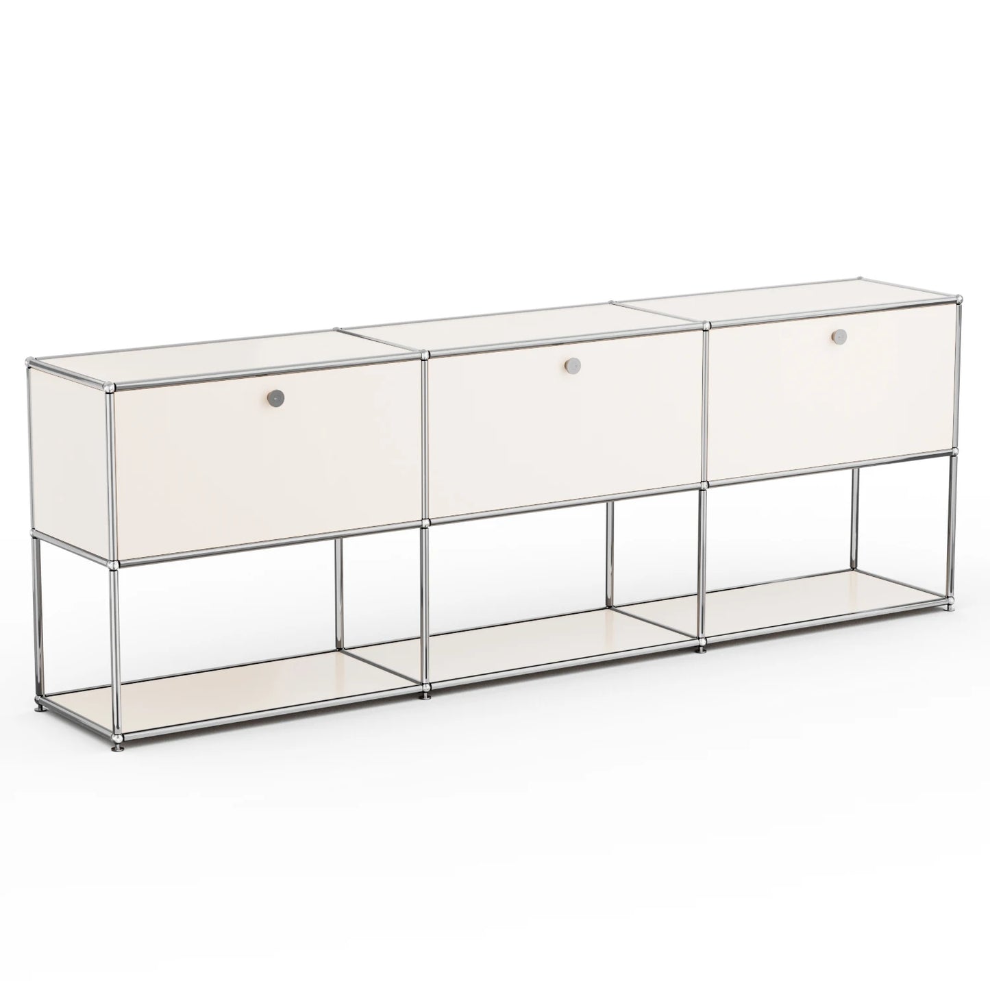 Modular Sideboard Storage Cabinet With Metal Frame