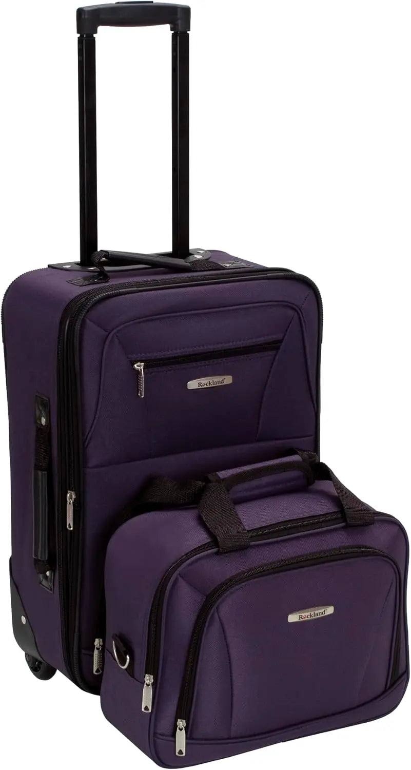Fashion Softside Luggage Set Expandable Tote And Upright