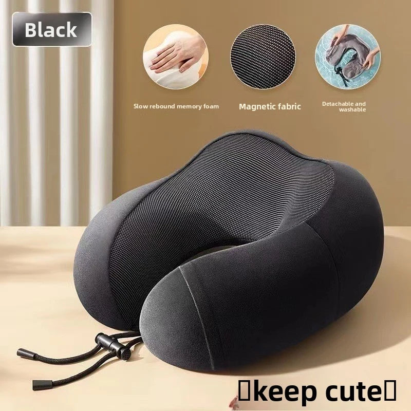 U Shaped Memory Foam Neck Pillow Travel Massage Cushion