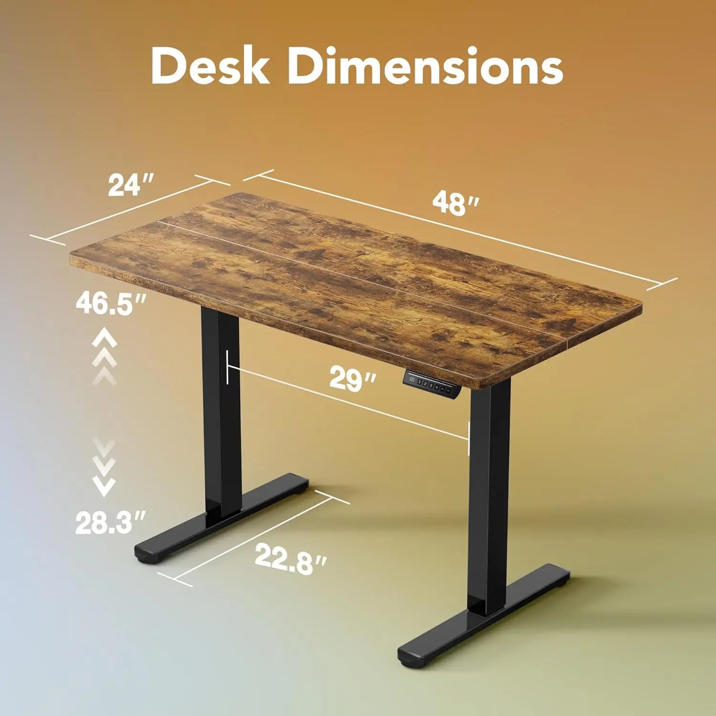 K Kyspho Electric Standing Desk With 4 Memory Height Settings
