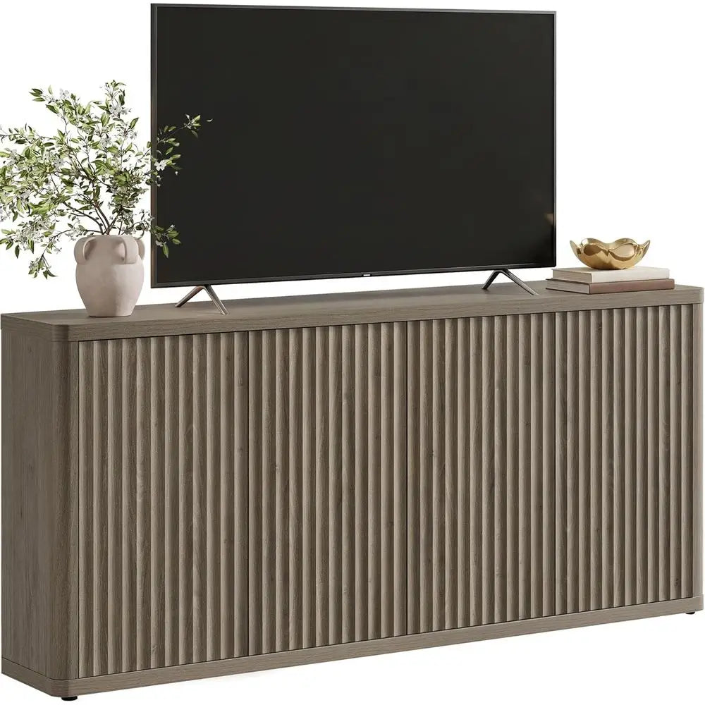 Contemporary TV Stand Entertainment Center With Large Storage