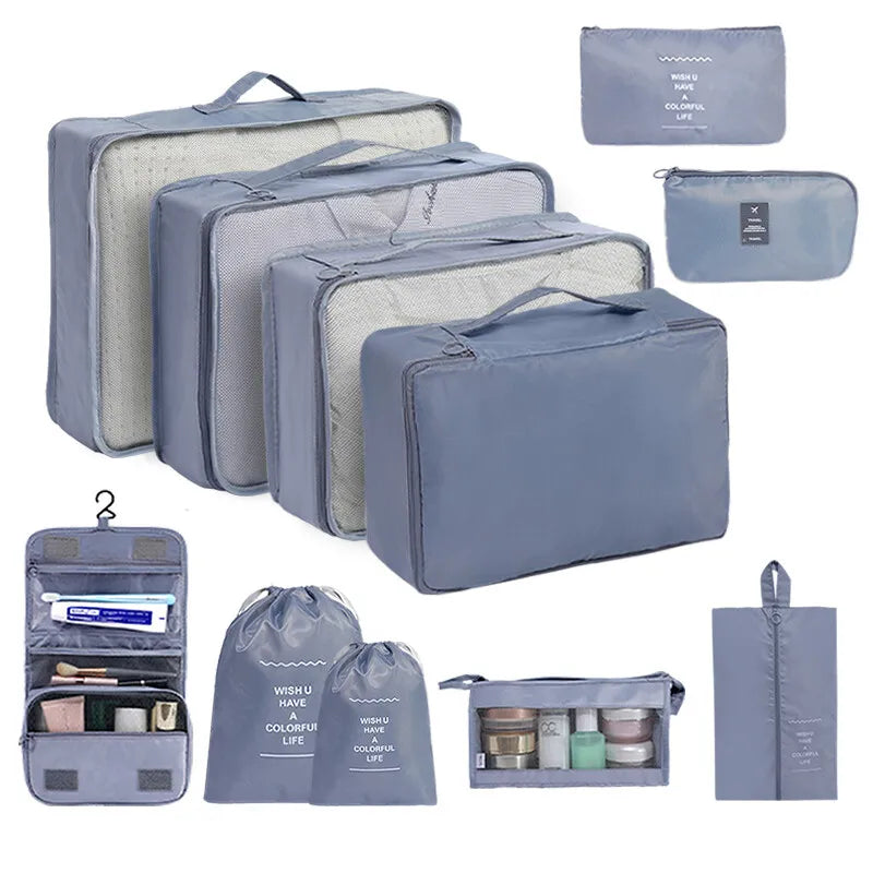 Travel Organizer Packing Cubes Set 7 To 11 Pcs Polyester Bags