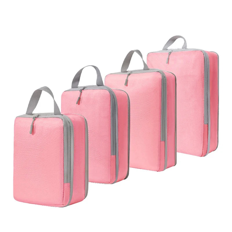Expandable Luggage Compression Bags Set For Space Saving Travel Storage