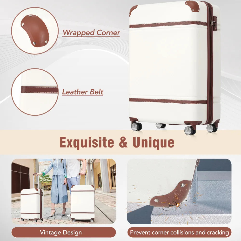 Expandable Hardside Luggage Set 4 Piece Spinner With TSA Lock