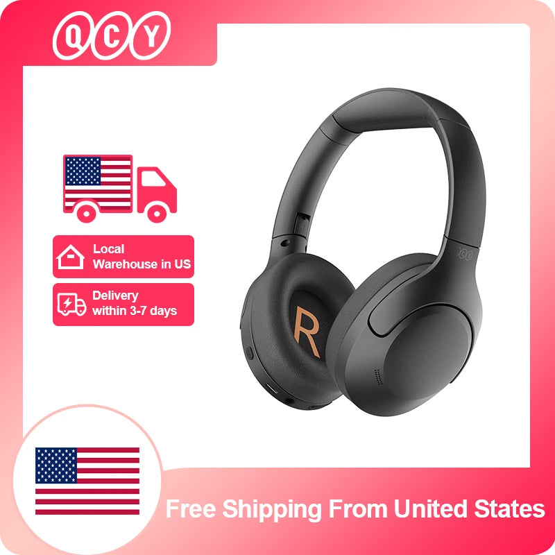 QCY H3 Lite ANC Wireless Headphones Bluetooth 5.3 Over Ear