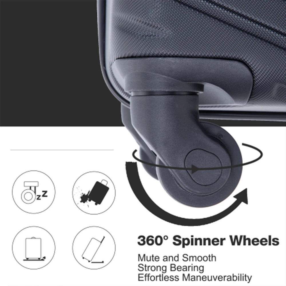 Travelhouse 4 Piece ABS Luggage Set With Spinner Wheels And TSA Lock